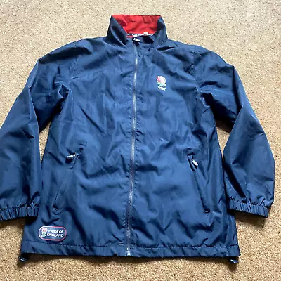 £19.99 • Buy England Rugby Jacket Mens Medium  Blue Union Rose Windbreaker Coat Zip Up