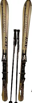 Volki AX-3 Gamma Skis 1560mm W/Marker M12 Bindings/Poles & Ski Bag • $299