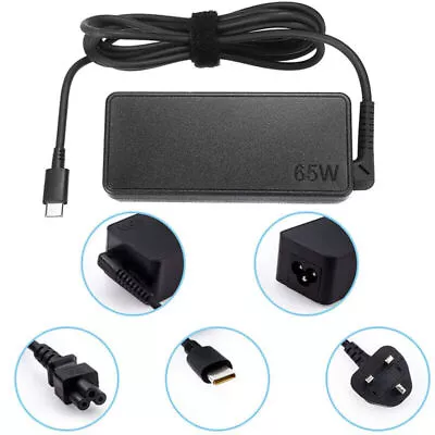 65W Type C Charger USB C Laptop Charger For Lenovo ThinkPad E480 E580 S2 Yoga X1 • $24.95