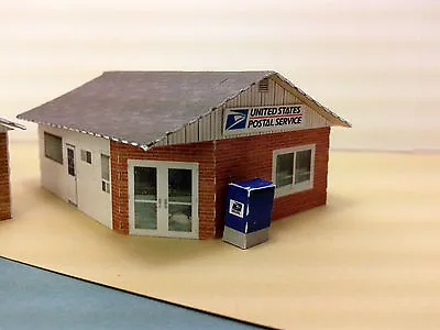 N Scale Buildings (2) - U.S. Post Office Or Canada Post Office Cardstock Kit • $8.77