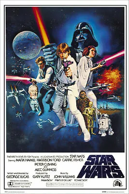 Star Wars: Episode Iv -a New Hope - Movie Poster (style C) (size: 24  X 36 ) • $14.99