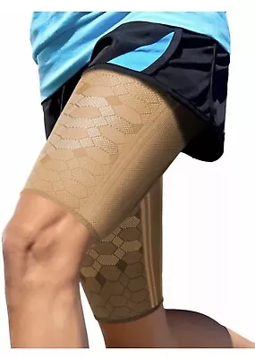 2 New SPARTHOS Thigh COMPRESSION Sleeve Size MED Quad Hamstring SUPPORT Sport • $15