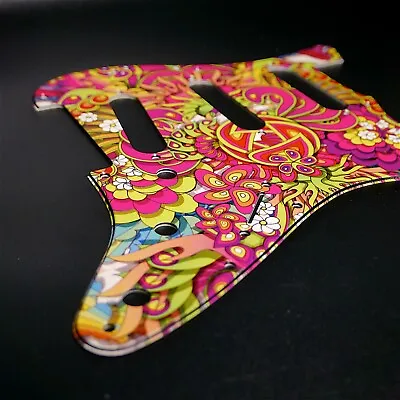 £73.15 • Buy Fender Strat Custom Graphic Pickguard 8-11Hole Psychedelic #1 By Stormguitar
