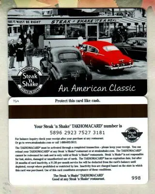 STEAK 'N SHAKE An American Classic Red Car 2012 Gift Card ( $0 )  • $2.50