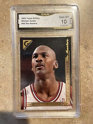 Michael Jordan 1995-96 Topps Gallery The Masters GMA 10 Gem Mint NBA Card #10 • $135