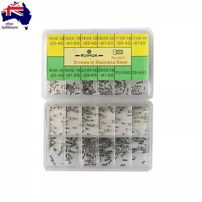 120Pack 12 Sizes Assortment Stainless Steel Watch Back Case Cover Repair Screws • $18.95