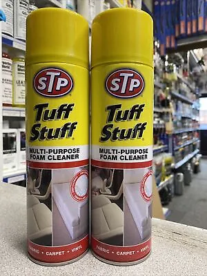 2x STP Tuff Stuff 600ml Cans Car Interior Seat Carpets Foam Upholstery Cleaner • £11