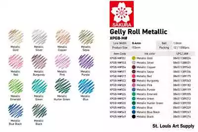 Sakura Gelly Roll Pens Moonlight Glaze Stardust Metallic Silver Shadow Soufflé • £1.99