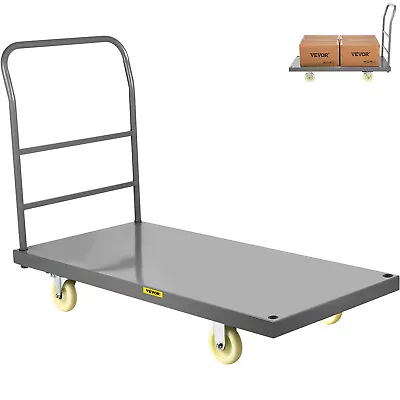 2000lbs Steel Flat Platform Truck Push Cart Dolly 47 X24 X32  W/ 360° Casters • $130.99