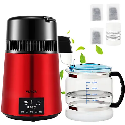 VEVOR 4L 750W Water Distiller Water Purifier Filter W/ Timing Dual-Temp Display • $128.99