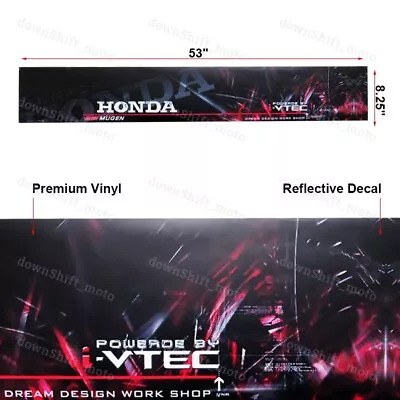 Car Window Windshield Vinyl Banner For MUGEN POWER CIVIC I-VTEC Decal Sticker X1 • $12.73