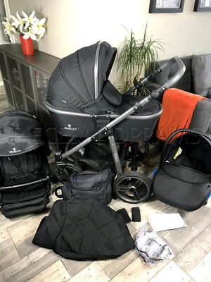 £325 • Buy Venicci Carbo - 3 In 1 Travel System - Black Colour  - FREE DELIVERY