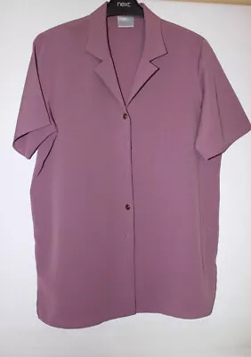 Mackays Mauve Button Blouse Top Size 10 • £7.95