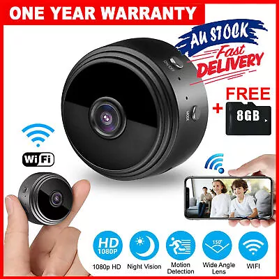 Wireless WiFi Mini Magnetic 1080P HD DVR IP Camera CCTV Room Security Cam Night • $21.82