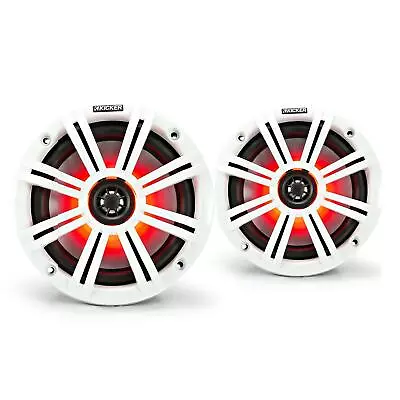 £209.95 • Buy KICKER LED Marine Boat Wakeboarding Speakers - 6.5 Inch KA45KM654L - White