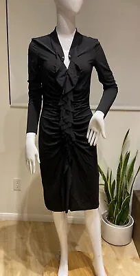 D Exterior Black Knit Dress Size 42 Rhinestone Detail LBD • $39.99