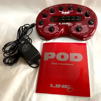 Line6 Amp Simulator POD XT Ver2 Red Effects With AC Adapter And User Manual Used • £123.05