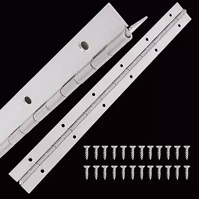 2PCS Stainless Steel Piano Hinge 12 Inch Heavy Duty Continuous Hinge Stainless • $16.14
