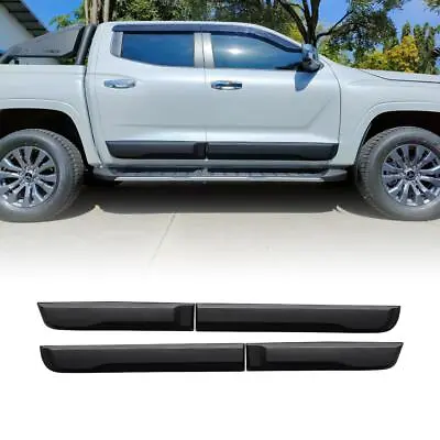 For Mitsubishi Triton L200 4-Door 2024-2026 Side Door Body Cladding Matte Black • $231.77