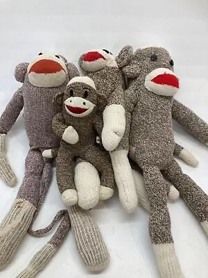£24.33 • Buy 3 Homemade Sock Monkey Plush Stuffed Animal And 1 Maxx Sock Monkey