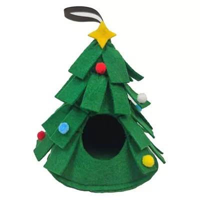 Dwarf Hamster Warm House Bed Christmas Tree Shaped For Small • £7.28