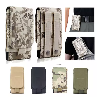 Tactical Molle Phone Pouch Belt Waist Bag Military Pocket Holster For Smartphone • $7.99