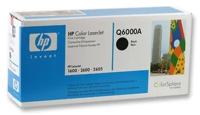 Genuine HP Q6000A (124A)  Black Toner Cartridge - Boxed (VAT Inc) • £42.95