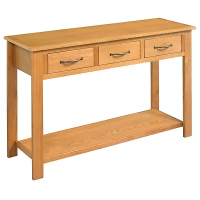 Console Table 110x35x75  Solid Oak Wood M8S6 • £328.99