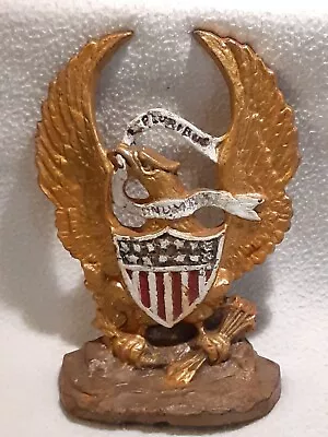 Vintage HUBLEY 665 Iron 13 Stars American Eagle Shield Arrows Book End Door Stop • $24.99