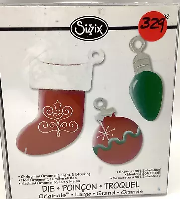 329 Sizzix Die Christmas Ornament Light&Stocking Die 554993  Provo Craft Ellison • $6