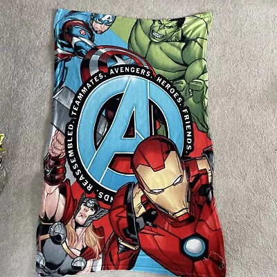 Avengers Blanket Fleece Throw 97cm X 155cm Approx • £1.50