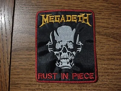 Megadethsew On Rust In Peace + Logo Red Border Embroidered Patch • $6.50