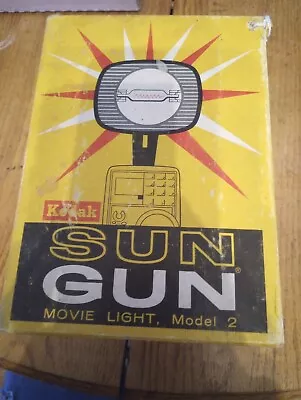 Vintage KODAK Sun Gun Movie Light-Model 2 -Original Box - Tested- Works Great • $14.99