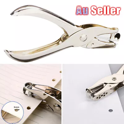 6mm Hole Paper Durable Single Round Stationary School Punch Tool Office • $6.39