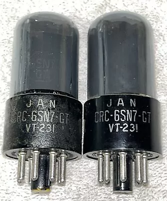 Matched Pair Nos Rca Jan Crc 6sn7gt Vt-231 Preamp Vacuum Tubes Amplitrex Tested • $140