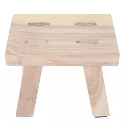  Solid Wood Bench Wooden Child Change Shoes Step Stool Chair • £23.65