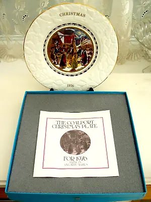 Vintage  Coalport  **christmas **  Plate   Boxed  1976  **  Xmas Eve  ** • £4