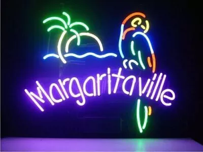 Jimmy Buffett Margaritaville Paradise Parrot Palm Tree Neon Light Sign 17 X14  • $120.49