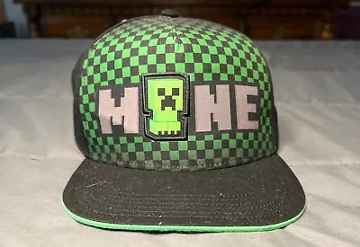 Minecraft Hat Cap Black Green Youth Size OSFM FREE SHIPPING • $15