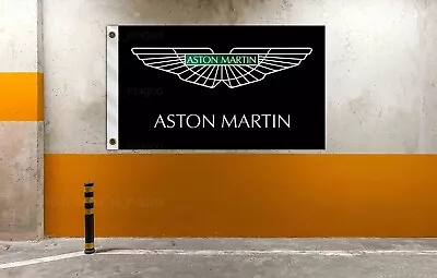 ASTON MARTIN FLAG BANNER RACING MAN CAVE GARAGE SHOP WALL 3'X5'ft • $12.59