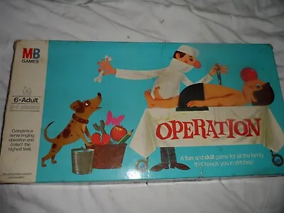 Vintage MB Games Operation 1976 Spares Or Repair? Untested. Needs Bulb & Battery • £2.99