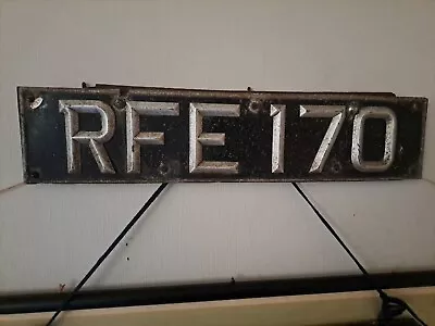 Antique Car Registration Plate RFE 170 Vintage Car Petrol Head Man Cave  • $43.52