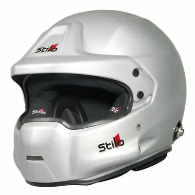 SUPER OFFER: Stilo ST4R Composite RALLY Helmet (size 57) H.A.N.S. SA2010 Silver • $815