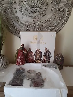 Vintage Christmas Scene 6 Pc Nativity Set Figurines Decorations Opulence Large • $40