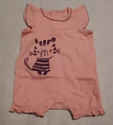 NWT Gymboree Tiger Striped Bubble Romper 1PC Newborn Essentials Baby Girl • $9.99