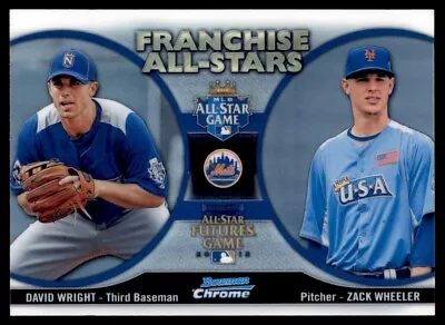 2012 Bowman Chrome Franchise All-Stars #WW Zack Wheeler/David Wright NM-MT A859 • $0.99