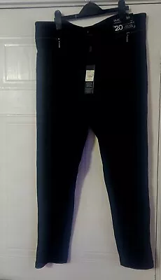Julian Macdonald Star Leggings Black Suedette Size 20  Brand New With Tags £30 • £7.99