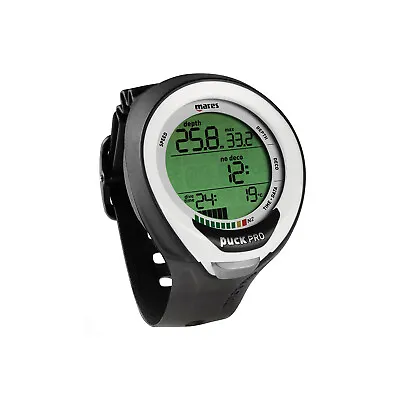 Mares Puck Pro + Dive Computer Scuba Diving Watch 414135 Black/White • $329.95