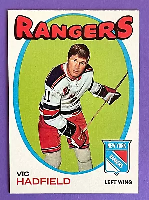 1971-72 Topps VIC HADFIELD #9  New York Rangers • $3.50