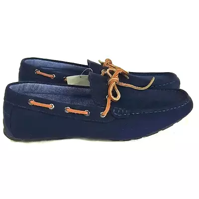 H & M Womens Suede Moccasins Shoes Size 10 Blue Slip On New With Tag • $29.99